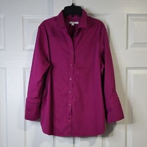 Chico's Vibrant Pink Button-Up Blouse